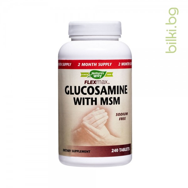 глюкозамин сулфат и mсm, natures way, 240 таблетки