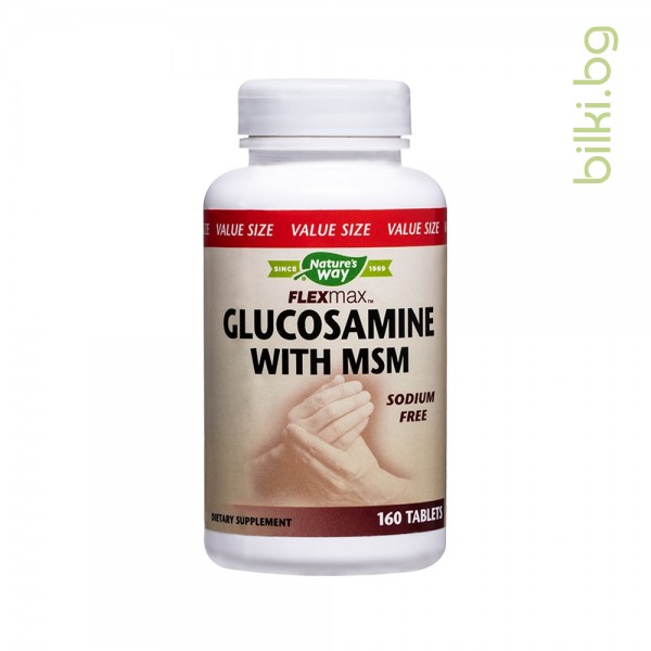 глюкозамин сулфат и mсm, natures way, 160 таблетки