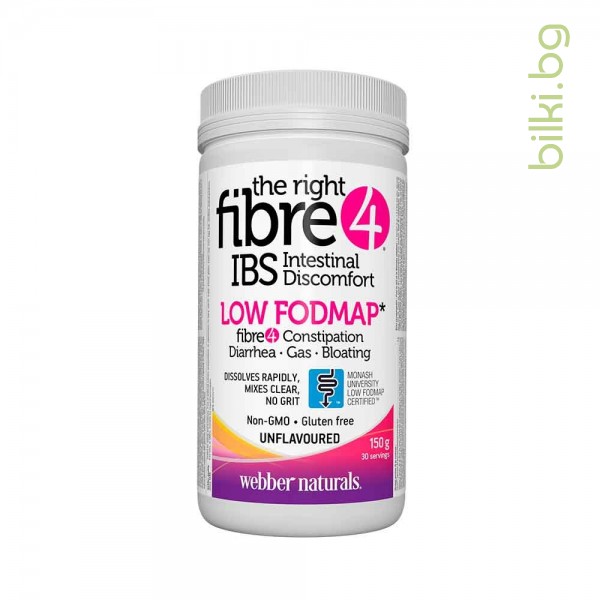 The right Fibre 4 IBS Intestinal Discomfort 150g, webber naturals