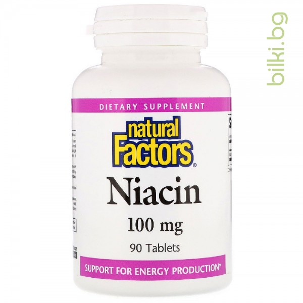 витамин b3, ниацин, natural factors, нервна система, метаболизъм,  въглехидрати, мазнини, протеини