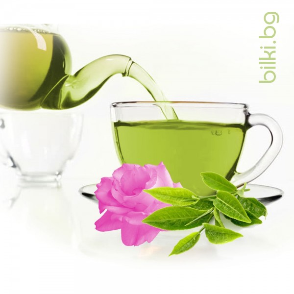 зелен чай, билков чай, зелен чай с розов цвят, зелен чай цена