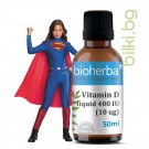 Витамин D 3 течен, витамин Д, Bioherba, 400 IU / 10 mcg, 50 мл