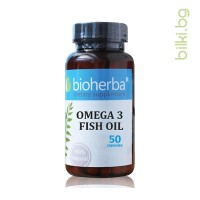 Рибено масло Омега 3, Bioherba, 1004 мг, 50 софтгел капсули