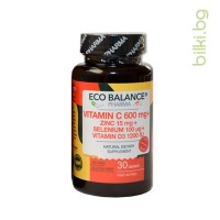 Витамин C 600 мг + Цинк + Селен + Витамин D3, Eco Balance, 30 табл.