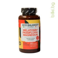 Мелатонин + Пасифлора + Магнезий - при стрес и безсъние, Eco Balance, 60 табл.