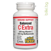 Immune Support Balanced C Extra, Natural Factors, 90 капс.