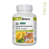 MetaSlim Тоналин КЛА, Webber Naturals, 1000 mg, 80 софтгел капс.