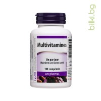 Мултивитамини, Webber Naturals, 100 табл.