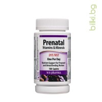 Пренатални Мултивитамини + Минерали, Webber Naturals, 100 каплети