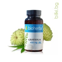Гравиола - антиоксидант и за имунитет, Bioherba, 450 мг, 60 капсули