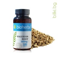 Валериана корен, Bioherba, 380 мг, 100 капс., за качествен сън