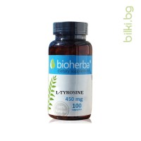 Л-Тирозин, Bioherba, 450 мг, 100 капс.