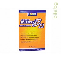 ВИТАМИН B12 INSTANT ENERGY, NOW Foods, 75 ПАКЕТА