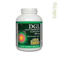 Ди Джи Ел (DGL), Natural Factors, 400 mg, 90 дъвчащи табл.