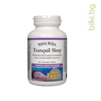 Tranquil Sleep Stress-Relax, Natural Factors,116 mg, 60 дъвчащи табл.