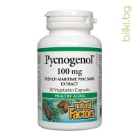 Пикногенол, Natural Factors, 100 mg, 30 капс.