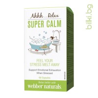 Super Calm Антипаник формула, Webber Naturals, 257 mg, 60 капс.
