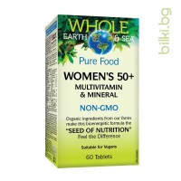 мултивитамини, минерали, жени, над 50 години, таблетки, multivitamini, minerali, zheni, natural factors, муктивитаминна формула, натурални витамини, супер храни, натурал факторс, мултивитамини цена, цени