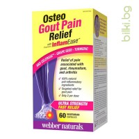 osteo gout pain relief with inflamease, webber naturals