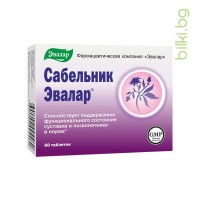 Сабелник, Евалар, 500 мг, 60 таблетки, блатен петолистник