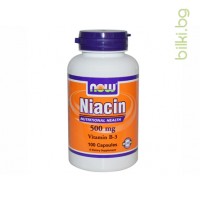 ниацин,Niacin,никотинова киселина, витамин B3,now foods