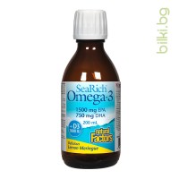 searich omega-3, natural factors, 4500 mg, рибено масло, омега 3 ненаситени мастни киселини, рибено масло течно, рибено масло за пиене