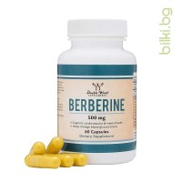 Берберин, Double Wood, 500 мг, 60 капсули, berberine