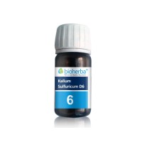Минерална сол № 6 Kalium Sulfuricum D6 - Калиум сулфурикум, Bioherba, 100 mg, 230 табл.