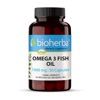 Рибено масло Омега 3, Bioherba, 1000 мг, 50 софтгел капсули