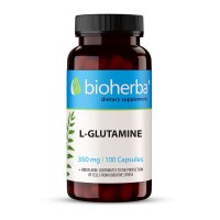 Л-Глутамин - за мускули и енергия, Bioherba, 350 мг, 100 капсули