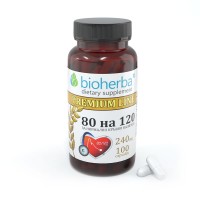 80 на 120 - за нормално кръвно налягане, Bioherba Premium Line, 240 мг, 100 капс.