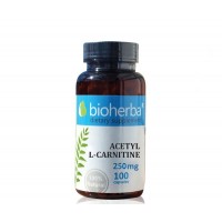 Ацетил Л-Карнитин, Bioherba, 250 мг, 100 капс.