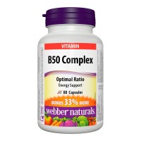 Витамин В50 Комплекс, Webber Naturals, 80 капс.