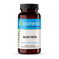 Алое Вера - при запек и детокс, Bioherba, 25 мг, 100 капсули