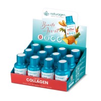 Течен колаген за пиене – Колагенови пептиди, вкус Ананас, Naturagen, 12 бутилки х 60 мл