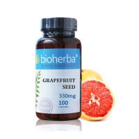 Екстракт от семена от Грейпфрут, Bioherba, 330 мг, 100 капсули