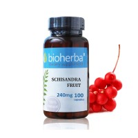 Шизандра плод, Bioherba, 240 мг, 100 капсули