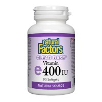 Clear Base Витамин E, Natural Factors, 400 IU, 90 софтгел капс.