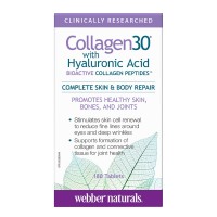 Collagen 30 Колаген + Хиалурнова киселина, Webber Naturals, 180 табл.