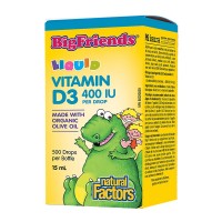 Витамин D3 Big Friends за деца, Natural Factors, 400 IU, 15 мл.