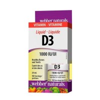 Витамин D3 капки, Webber Naturals, 1000 IU, 25 мл