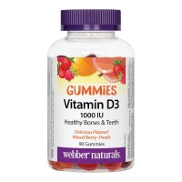 Витамин D3 Гъми, Webber Naturals, 1000 IU, 90 желирани табл.