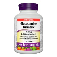 Глюкозамин сулфат + Куркума, Webber Naturals, 120 табл.