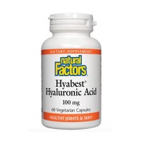 Hyabest Хиалуронова киселина, Natural Factors, 100 mg, 60 V-капс