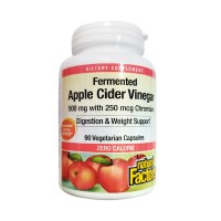 Ябълков оцет с Хром пиколинат, Natural Factors, 90 капс.