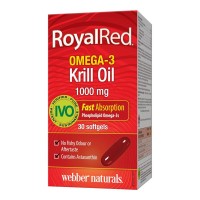 Крил масло Омега-3 RoyalRed, Webber Naturals, 1000 mg, 30 софтгел капс.