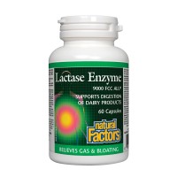 Лактаза ензим, Natural Factors, 250 mg, 60 капс.
