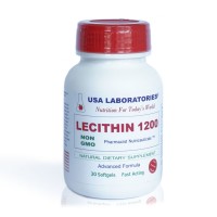 Соев Лецитин без ГМО 1200мг, 30 капсули USA LABORATORIES