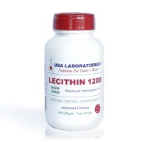 Соев Лецитин без ГМО 1200мг, 60 капсули USA LABORATORIES