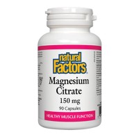Магнезий цитрат, Natural Factors, 150 mg, 90 капс.